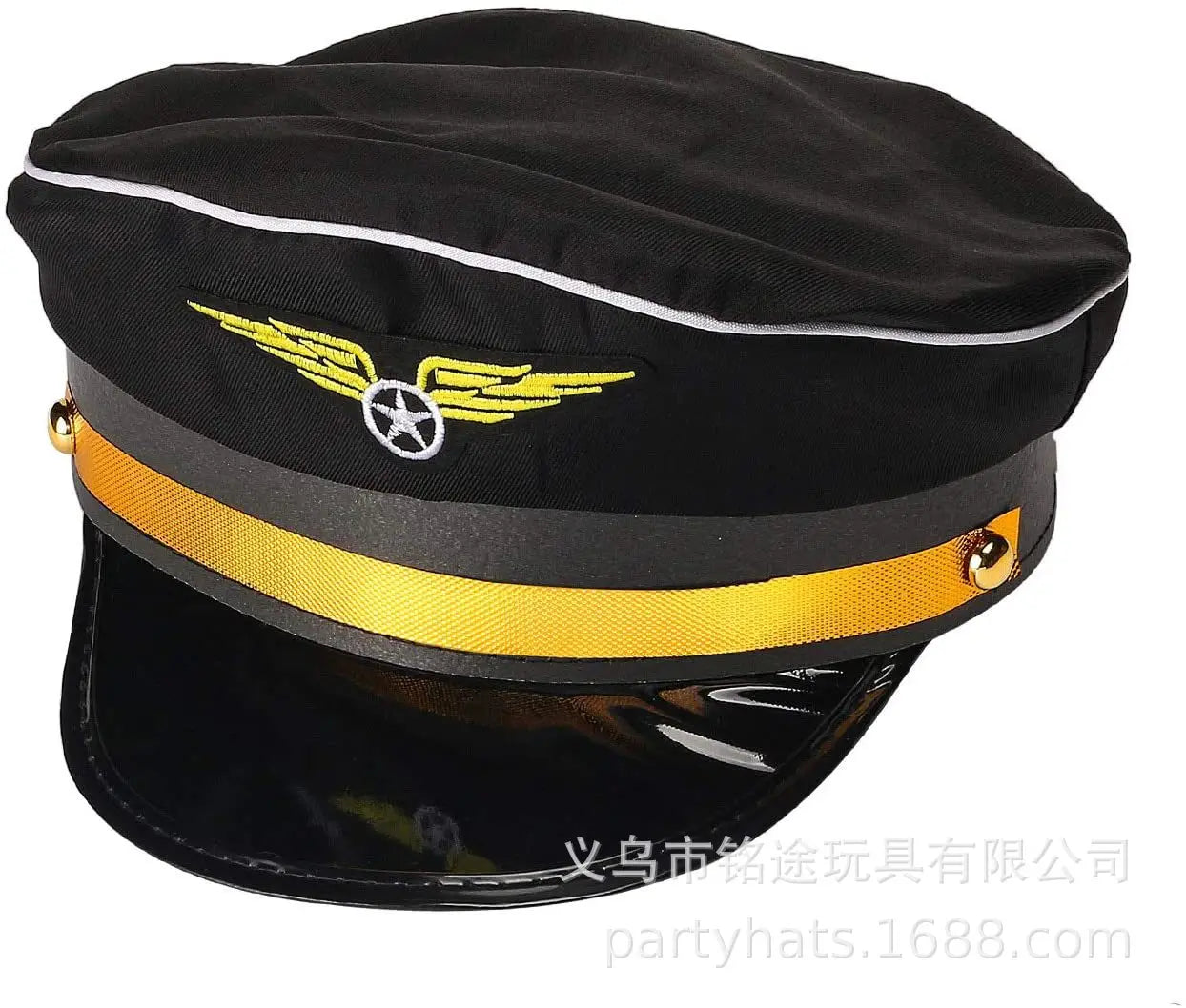 Hats for Men Women Cosplay Y2k Caps Airline Pilot Captain Costume Kit Pilot Dress Up Accessory Set with Aviator Sunglasses