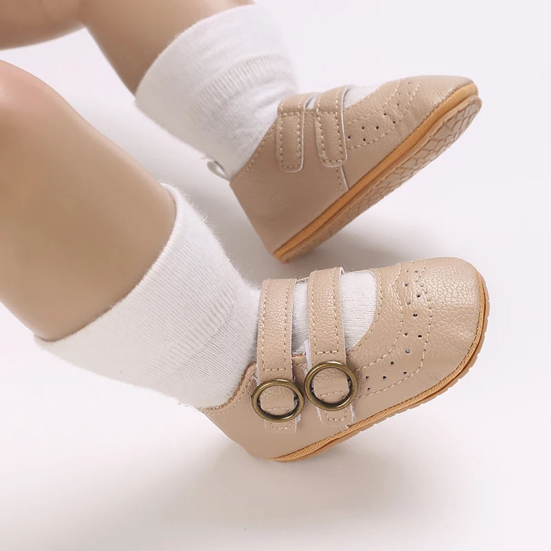 Girl Baby Soft Bottom Bow Princess Wedding Dress Mary Jane Flat Bottom Walking Shoes Newborn Lightweight Baby Sports Shoes