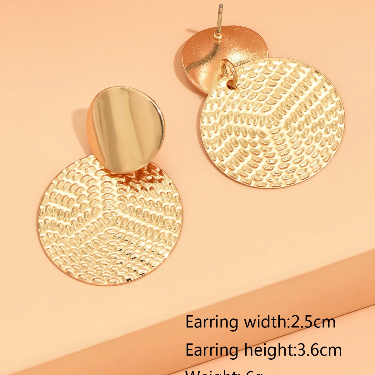 Aretes De Mujer Bohemia Trendy Geometric Metal Round Earrings For Women Fashion Wedding Jewelry