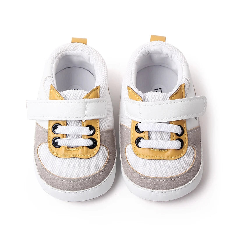 Baby Shoes 0-9-18 Months for Toddler Boys and Girls Soft Cotton Baby Sneaker Soft PU Leather Baby Casual Walking Shoes BH2319