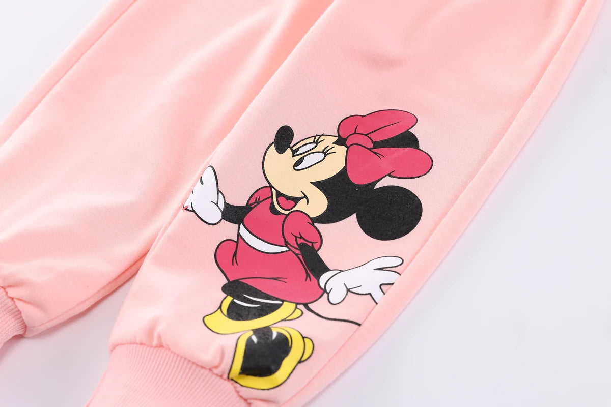 Fall Little Girl Disneyland Set Girl Cute Minnie Mouse Sets Spring Kids Casual Toddler Cotton Clothing Outfits