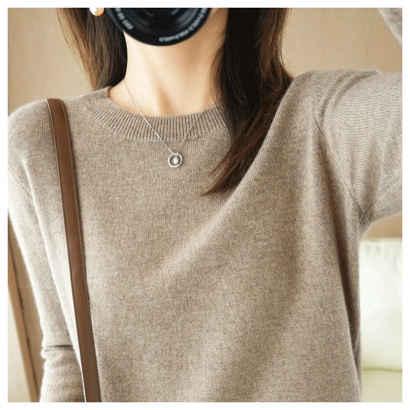 Women Sweater O-neck Autumn Winter BasicPullover Warm Casual Pulls Jumpers Korean FashionSpring Knitwear Bottoming Shirt 2024