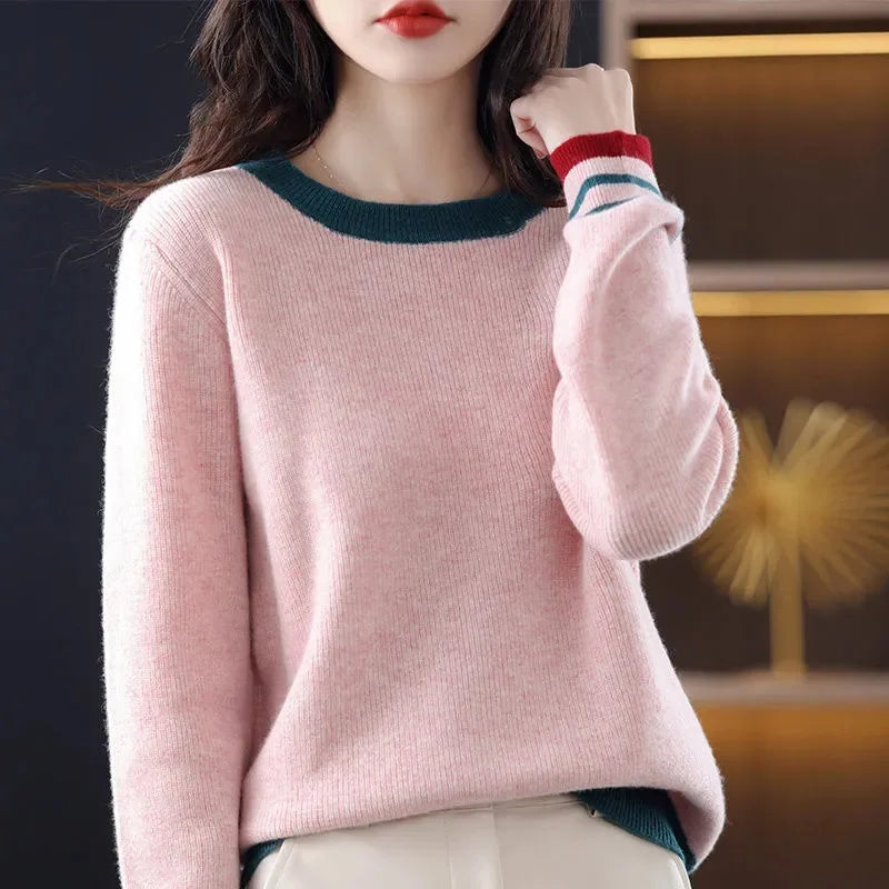 Women Sweater Spring Autumn Knitted Pullovers O-neck Slim Fit Bottoming Shirts Solid Soft Knitwear Jumpers Basic Sweaters