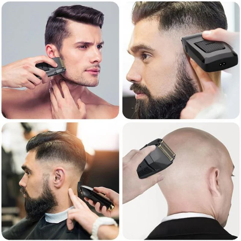 Washable Electric Self Hair Trimmer Self-Service Haircut Kit Portable Fade Style Clipper For Men Wet Dry Male Bald Head Shaver