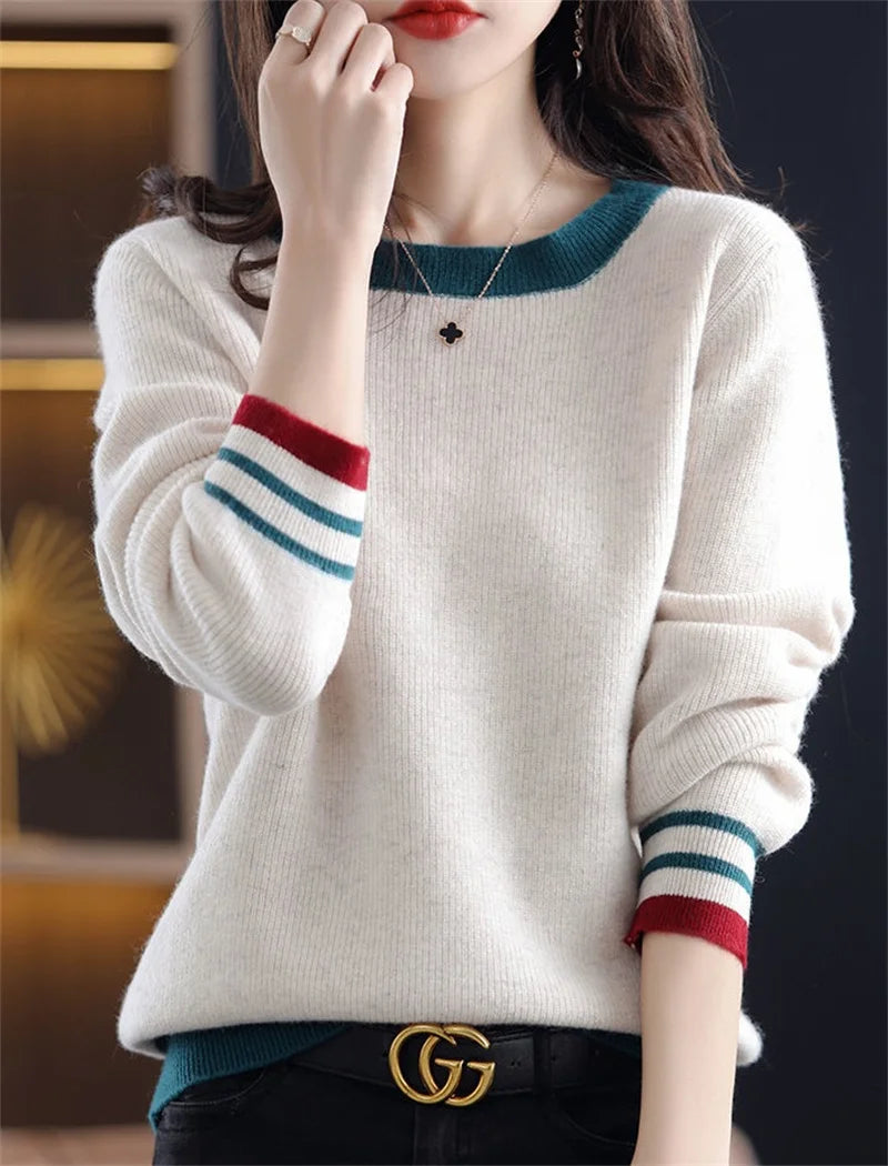 Women Sweater Spring Autumn Knitted Pullovers O-neck Slim Fit Bottoming Shirts Solid Soft Knitwear Jumpers Basic Sweaters