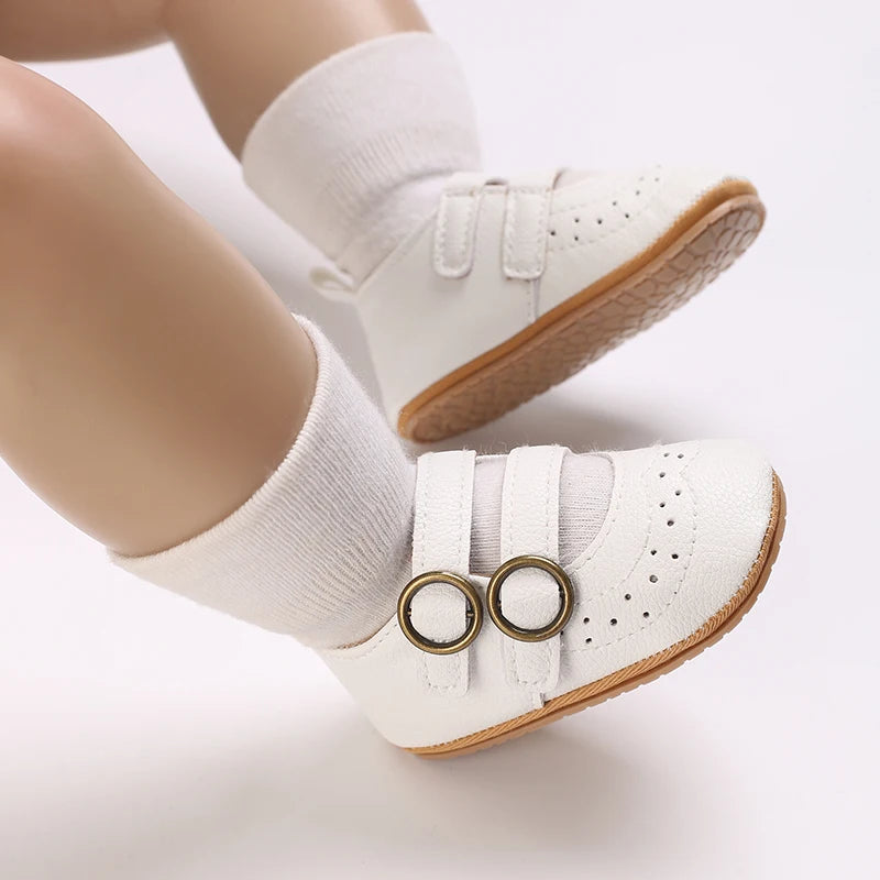 Girl Baby Soft Bottom Bow Princess Wedding Dress Mary Jane Flat Bottom Walking Shoes Newborn Lightweight Baby Sports Shoes