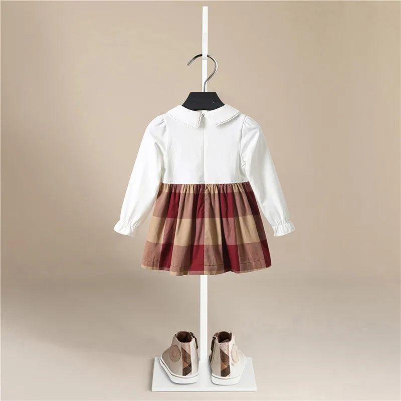 Autumn Girl Dress Cotton Long Sleeve Children Dress Brand Design Striped  Kids Dresses for Girls Fashion Girls Clothing