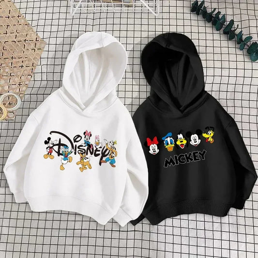 Cartoon Hooded Hoodie Children Clothing Fall Boy Girl Baby Toddler Minnie Mickey Mouse Cute Kids Long Sleeve Pulover Sweatshirt