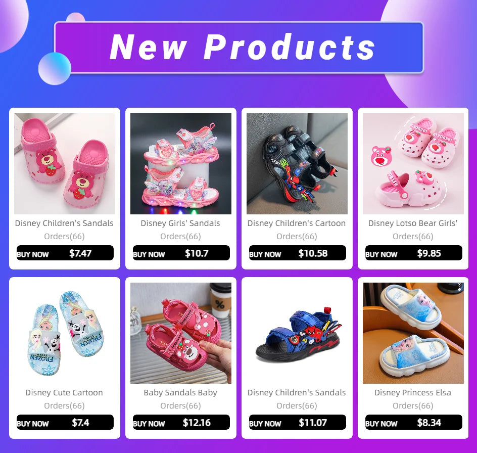 Disney Children's Girls' Leather Casual Shoes Spring Frozen Princess Girls' Soft Sole Non-slip Shoes Baby Shoes Lolita Girls