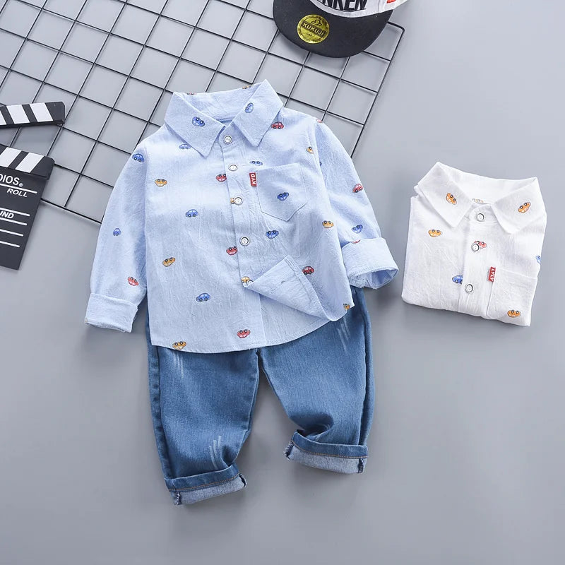 New Spring Autumn Baby Boys Clothes Suit Infant Outfits Children Shirt Pants 2Pcs/Sets Toddler Casual Costume Kids Tracksuits