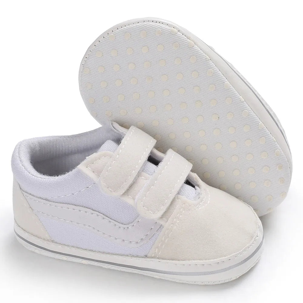 Baby Unisex Canvas Sneakers Classic Stripes Casual Baby Boy Girl Shoes Anti-slip Soft First Walkers Infant Baby Shoes