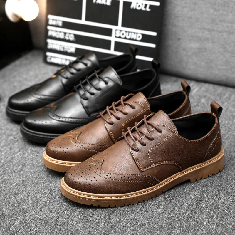 2024 New Men Oxford Shoes Luxury High Quality Brogue Dress Shoes for Men Classic Business Leather Shoes Fashion Men Casual Shoe