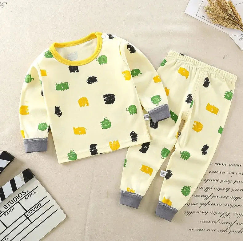 Children Kids Clothes Sets  Boys Girls Suit Pajamas Clothinng Pants Cartoon Autumn Winter Sleepwear Outfits