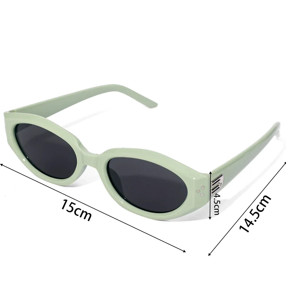 Y2K Retro Cat Eye Small Square Sunglasses Women Girls  Sunglass Fashion Eye Glasses Mirror Goggles Men Punk Sports Sunglasses