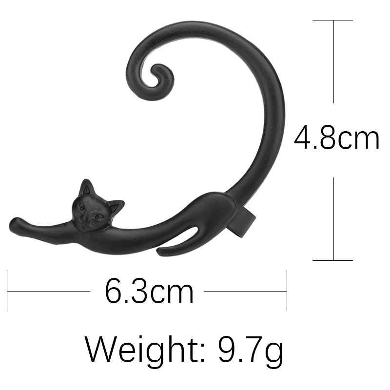 Unique Design Cute Cat Ear Cuff Earrings for Women Girl Cool Temperament Hip-hop Fashion Jewelry Ear Studs Earrings