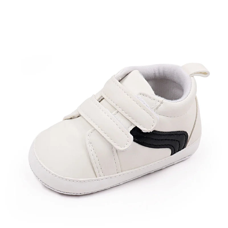 New White Baby Shoes Lovely Bear / Stripes Casual Soft Sole Anti-slip Infant Sports Toddler Boys Girls First Walkers