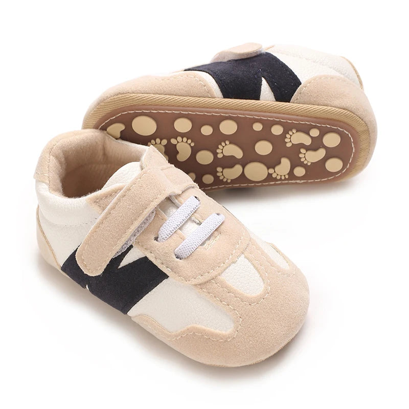 Newborn Baby Sneakers Letter Patchwork Baby Casual Shoes Anti-slip Hundred Toddler Baby Boys Girls Shoes 0-18 Months