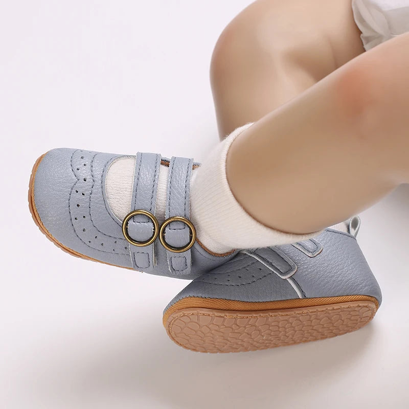 Girl Baby Soft Bottom Bow Princess Wedding Dress Mary Jane Flat Bottom Walking Shoes Newborn Lightweight Baby Sports Shoes