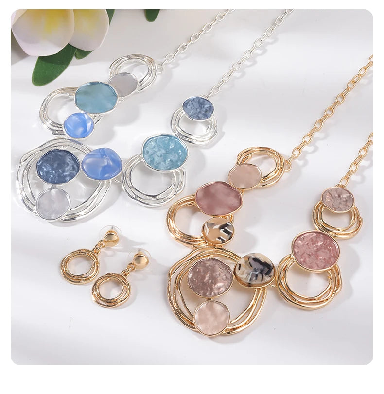 Cring Coco Acrylic Necklaces Pendant Fashion Pink Choker New in Jewelry Geometric Necklace Mother's Day Gifts for Women Mom 2023