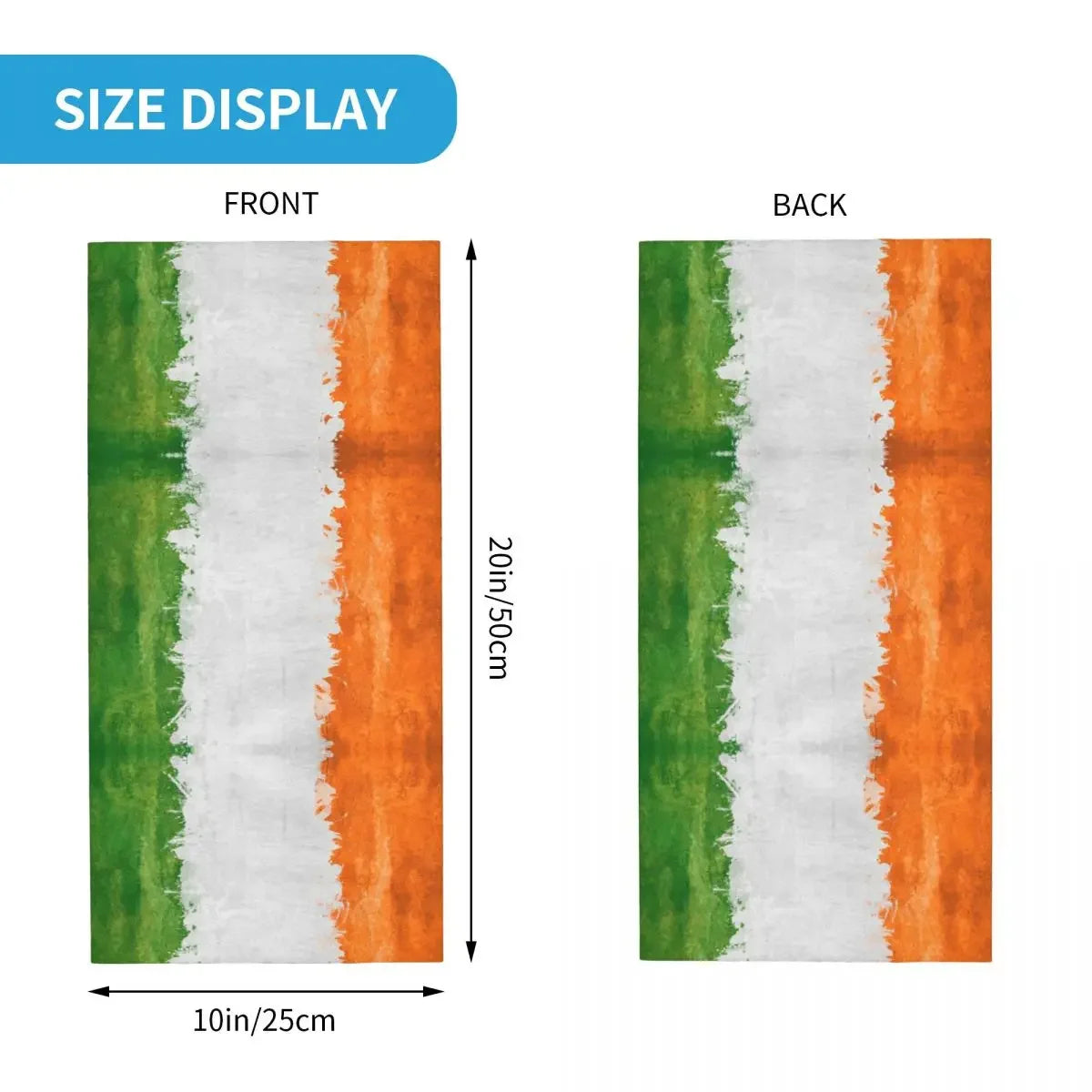 Ireland Flag Bandana Neck Gaiter Printed Balaclavas Wrap Scarf Multifunctional Headband Running for Men Women Adult Breathable