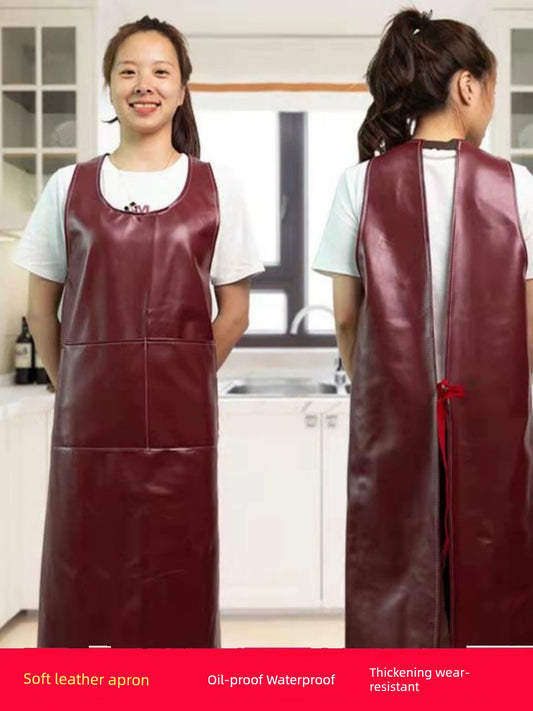 Plus Size Pu Waterproof Labor Insurance Factory Vegetable Market Waistcoat