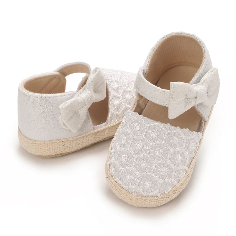 Summer Fashion Baby Shoes 0-18M Girl Baby Bow Casual Sandals Soft Sole Comfortable Baby Walking Shoes