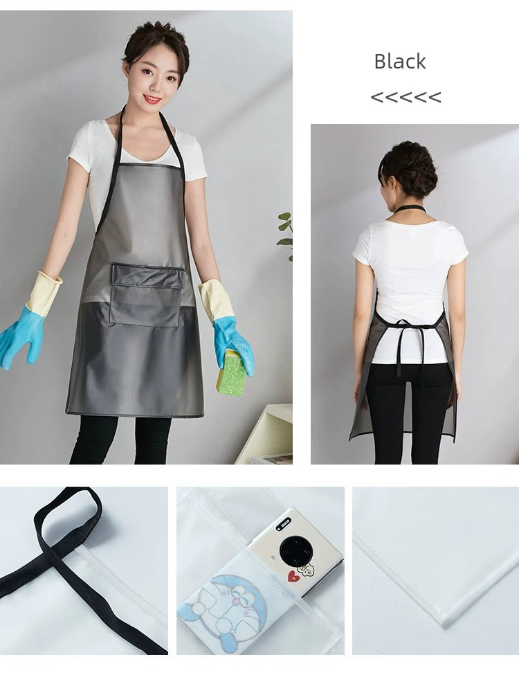 over the Knee TPU Transparent Dining Kitchen Household Apron