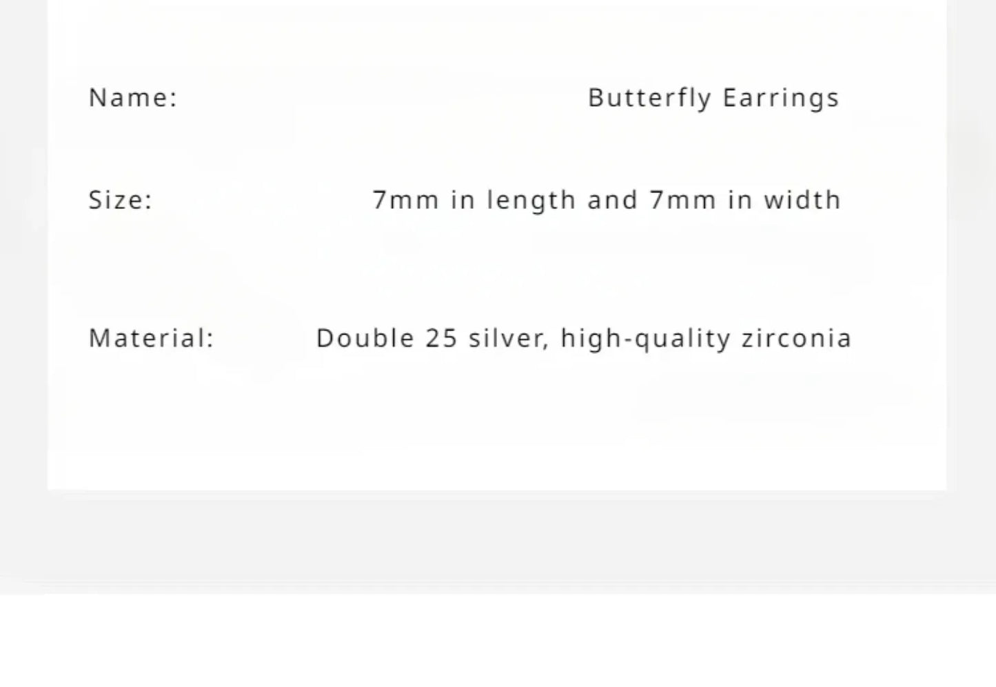 2Pcs/Korean 925 Silver Needles Tragus Piercing Helix Butterfly Earrings for Women Trendy Cute Stud Earring 2023 Jewelry Gifts