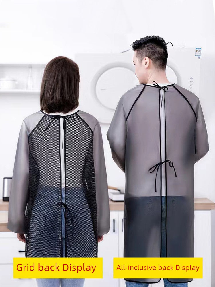 Oil-Proof Kitchen Household Catering Men Long Sleeve Apron