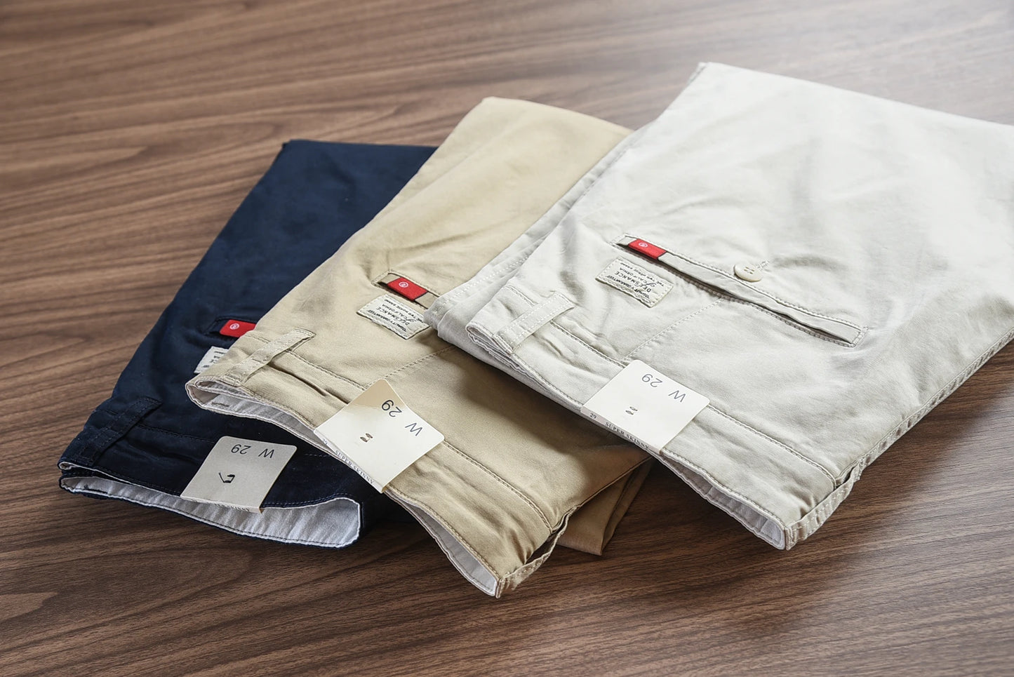 2024 Summer New American Retro Thin Micro Elasticity Casual Pants Men's Simple 97% Cotton Slim CHINO Business Straight Trousers