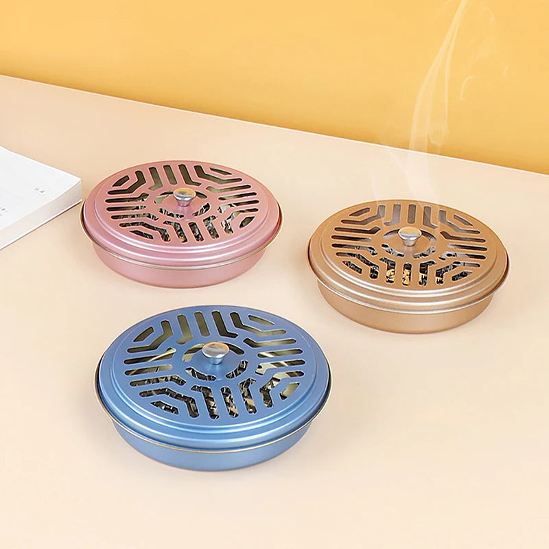 1PCS Mosquitoes Coil Holder Tray Frame Stainless Steel Round Rack Plate For Spirals Incense Insect Repellent Accessories