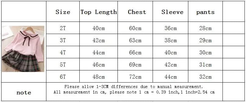 Toddler Girl Clothes Set Long Sleeve Sweater and Skirt Two Pcs Clothing Suit for Kids Baby Sweet Sets Basic Clothes