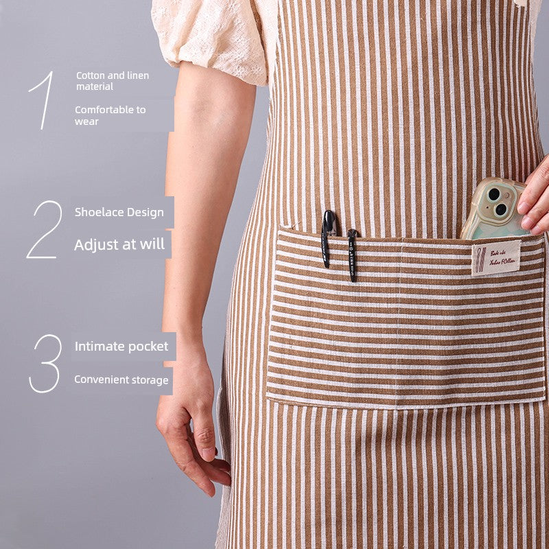 Dafurui Cotton and Linen Spring and Summer For Home Internet Celebrity 1 Apron