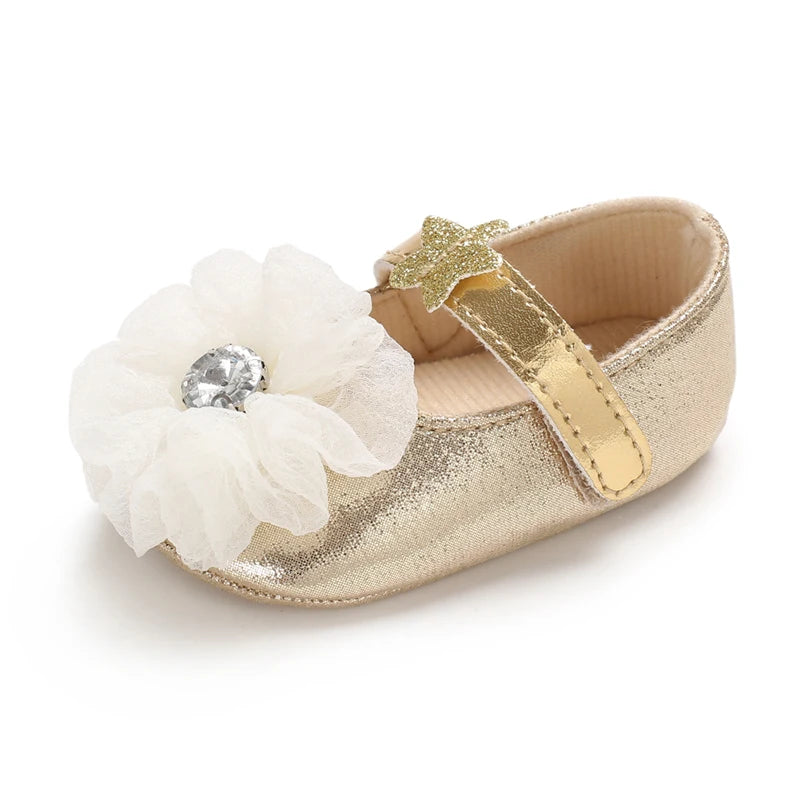 Fashionable Series Baby Shoes Girl Baby Cute Bow PU Princess Shoes Soft Cloth Sole Comfortable Walking Shoes Spring and Autumn