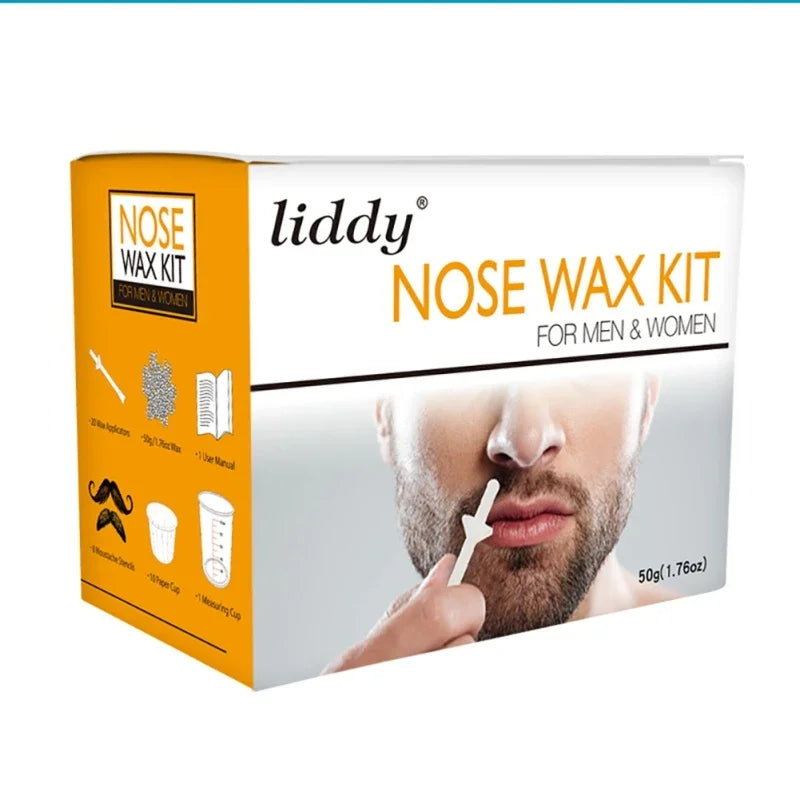 Wax BeanPortable Painless Nose Wax Kit for Men & Women Nose Hair Removal Wax Set Paper-Free Nose Hair  Beans Cleaning  Kit