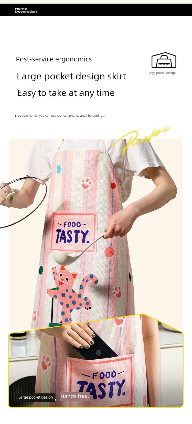 Meishida Polka Dot For Home Oil-Proof Catering Men's and Women's Apron