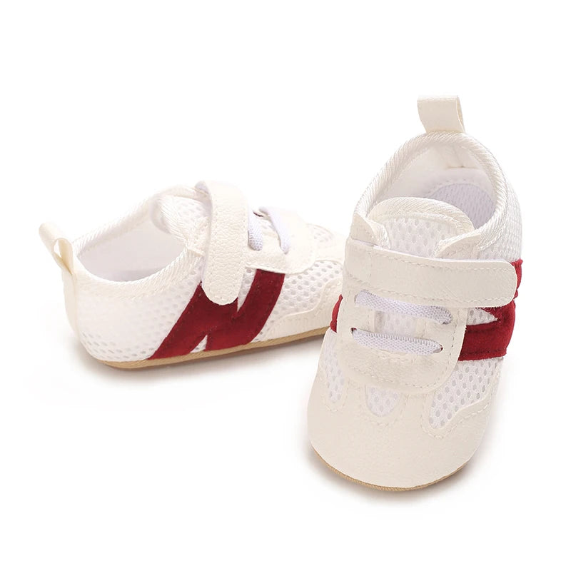 Newborn Baby Sneakers Letter Patchwork Baby Casual Shoes Anti-slip Hundred Toddler Baby Boys Girls Shoes 0-18 Months