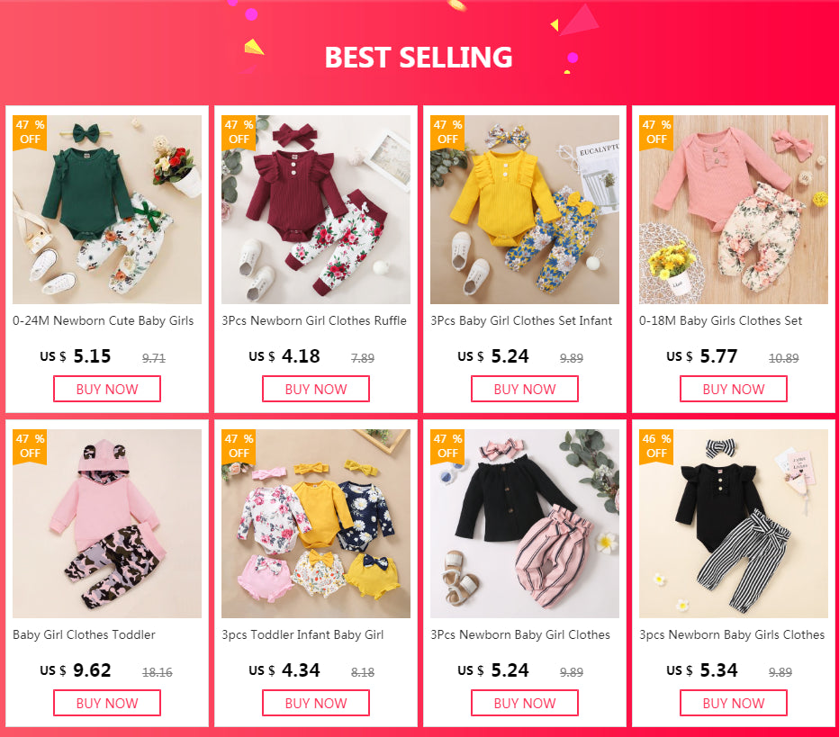 3M-24M Newborn Baby Girl Clothes Set Toddler Girl Outfits Fashion Big Bow Top + Pants Whole Sale Kids Girls Clothes Outfits