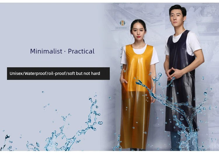 Vest-Style Long Beef Tendon Acid and Alkali Resistant Waterproof Apron