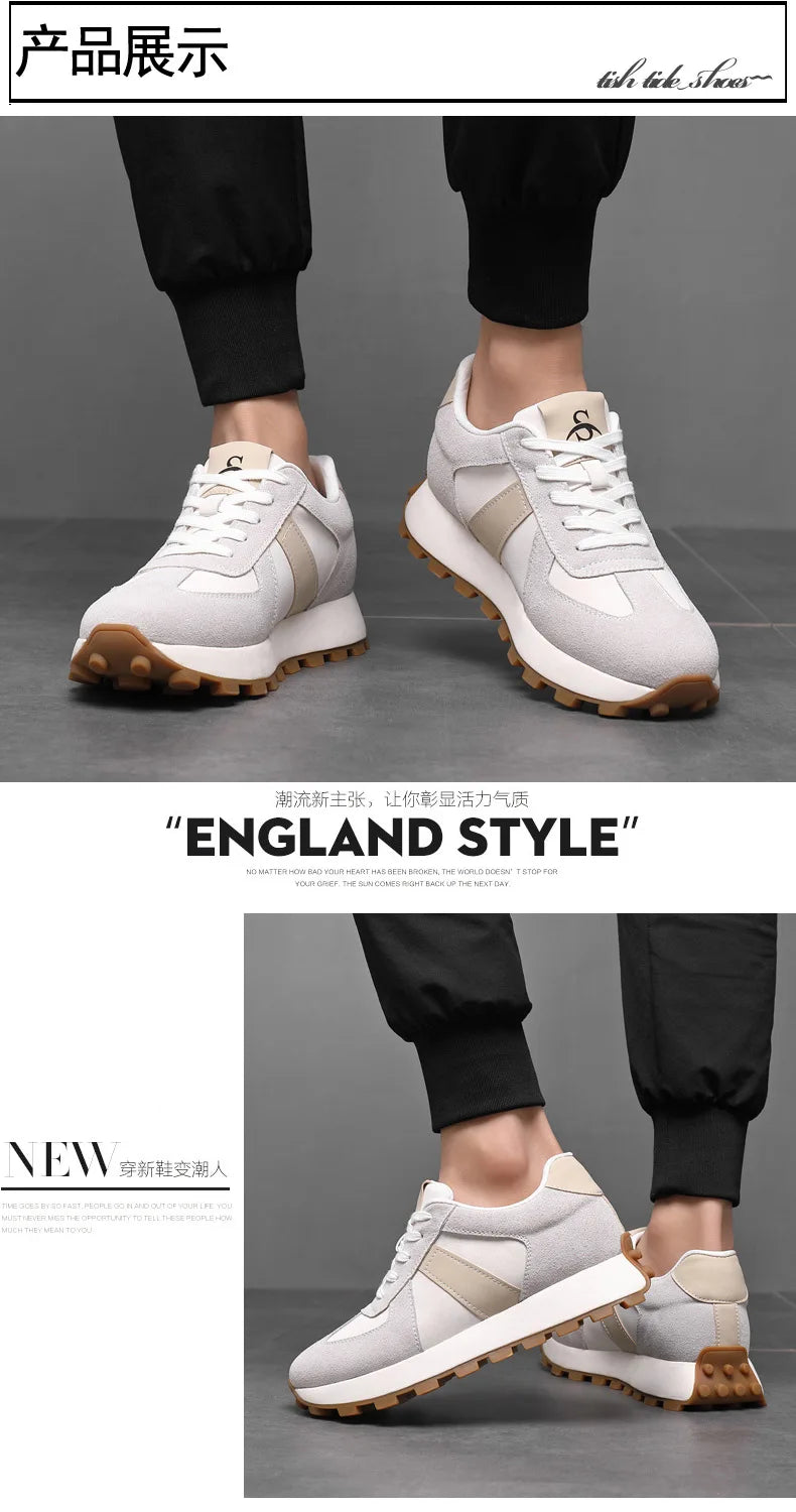 Genuine Leather Men Sneakers Elevator Shoes Hidden Height Increasing Shoes Men 8 6CM Sports Casual Flat Oxfords Man Heightening