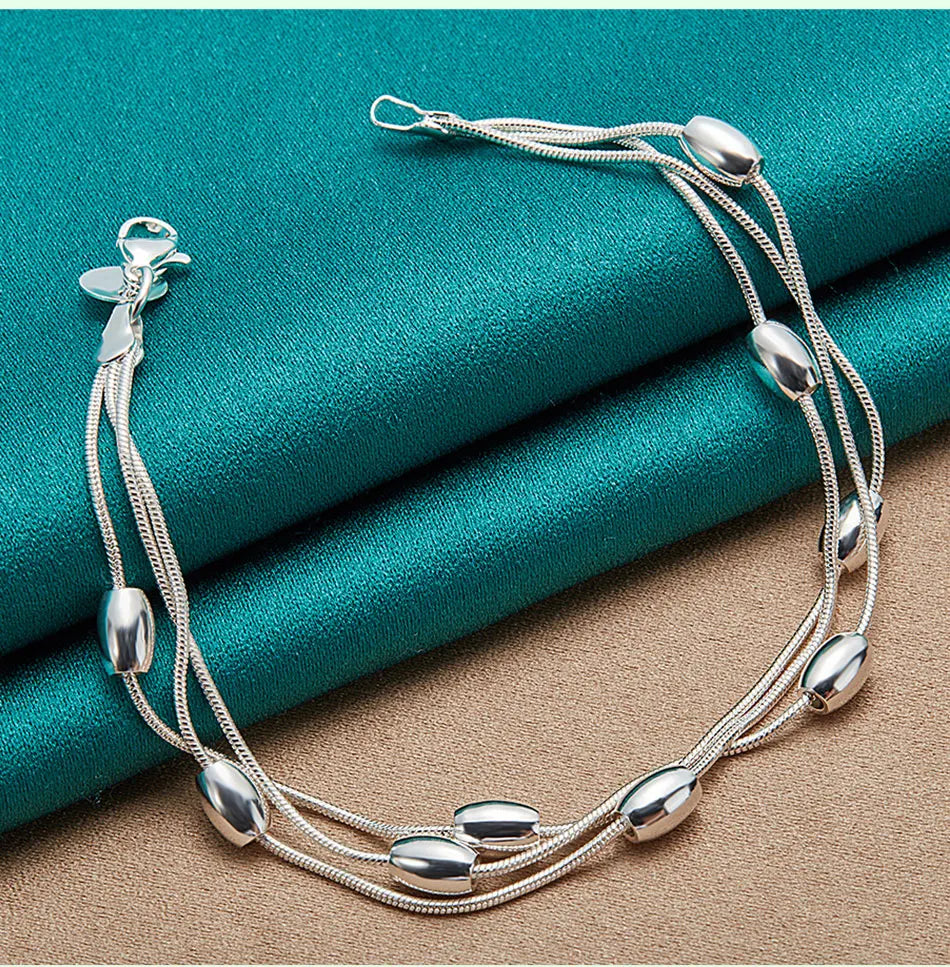 925 sterling silver bracelet chain fashion design product beautiful Jewelry High quality Bracelet bead for women lady wedding