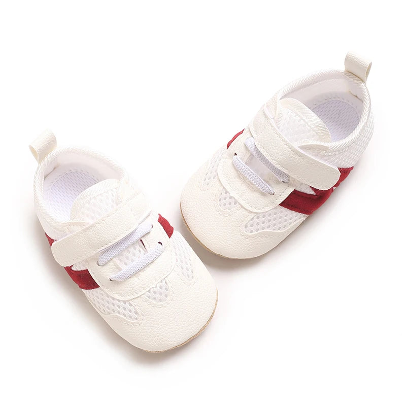 Newborn Baby Sneakers Letter Patchwork Baby Casual Shoes Anti-slip Hundred Toddler Baby Boys Girls Shoes 0-18 Months