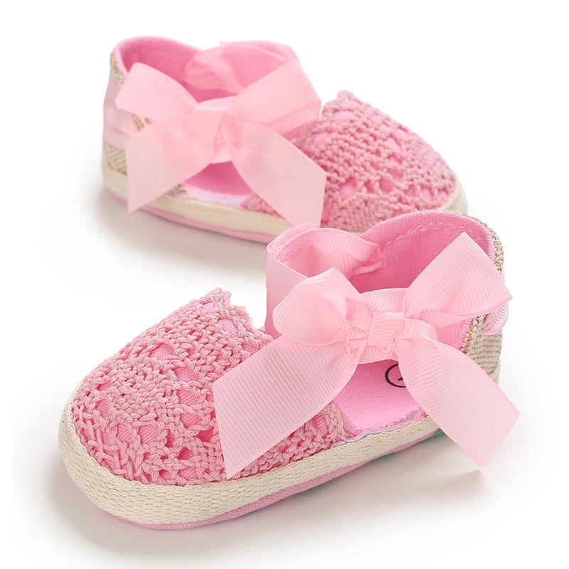 Summer Fashion Baby Shoes 0-18M Girl Baby Bow Casual Sandals Soft Sole Comfortable Baby Walking Shoes