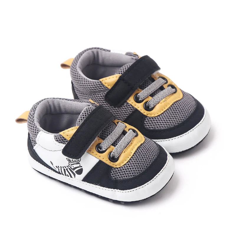 Baby Shoes 0-9-18 Months for Toddler Boys and Girls Soft Cotton Baby Sneaker Soft PU Leather Baby Casual Walking Shoes BH2319