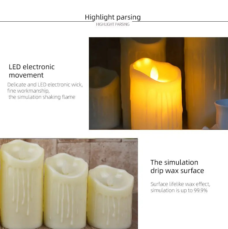 EW Led Simulation Electronic Candle Light Decorative Light