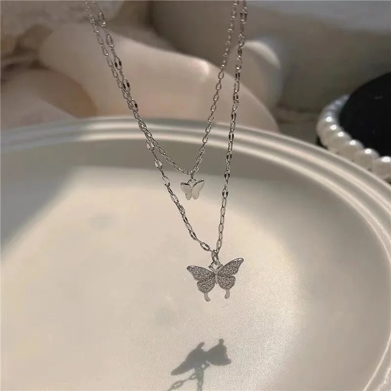 Fashion Trend Unique Design Elegant Exquisite Simple Zircon Star Snake Bone Chain Necklace Women Jewelry Party Gift Wholesale