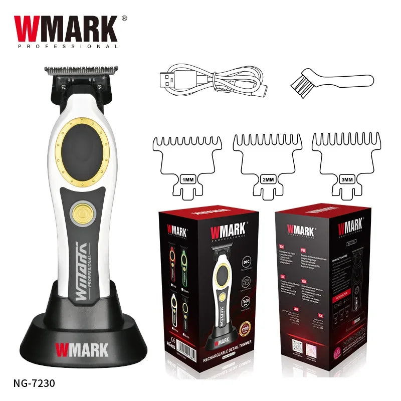 2024 New WMARK NG-7230 Professional Oil Head Engraving Electric Clippers Selling Hair Clippers Charging Seat Hair Salon