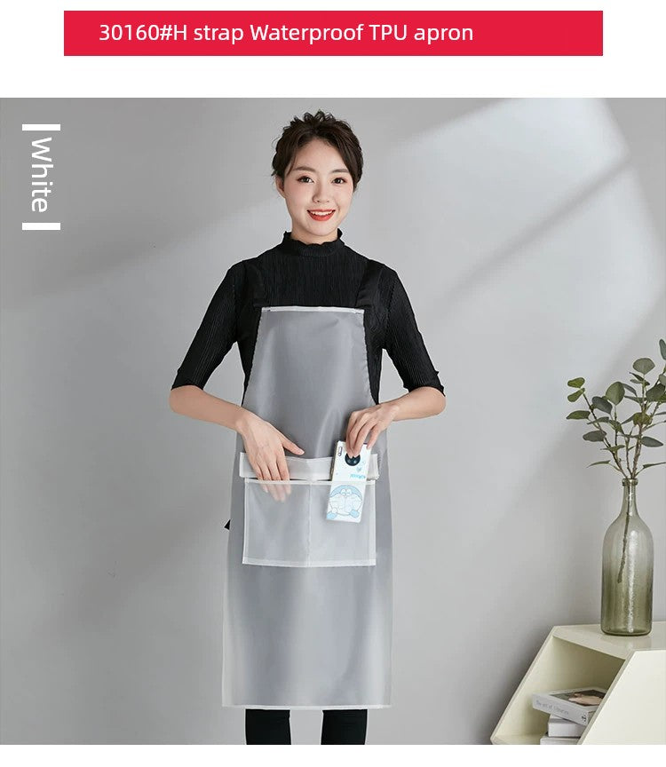 over the Knee TPU Transparent Dining Kitchen Household Apron