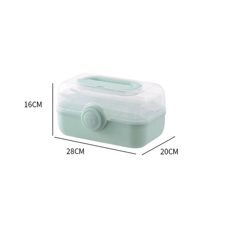 1 Pc Household Medicine Box Storage Box Large Capacity Multi-layer Portable Medical First Aid Kit Transparent Small Medicine Box