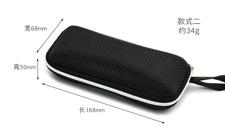 Men and Women Protective Glasses Case Sunglasses Hard Case Travel Protective Glasses Bag Black Portable Accessories Zipper Box